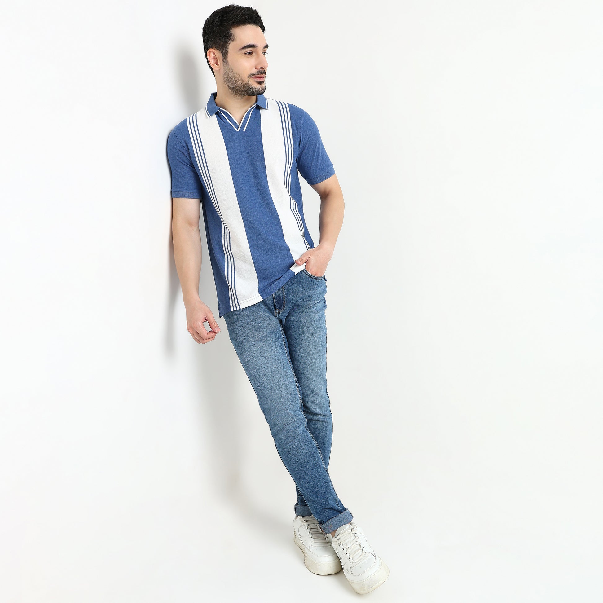 University Striped Polo T-Shirt