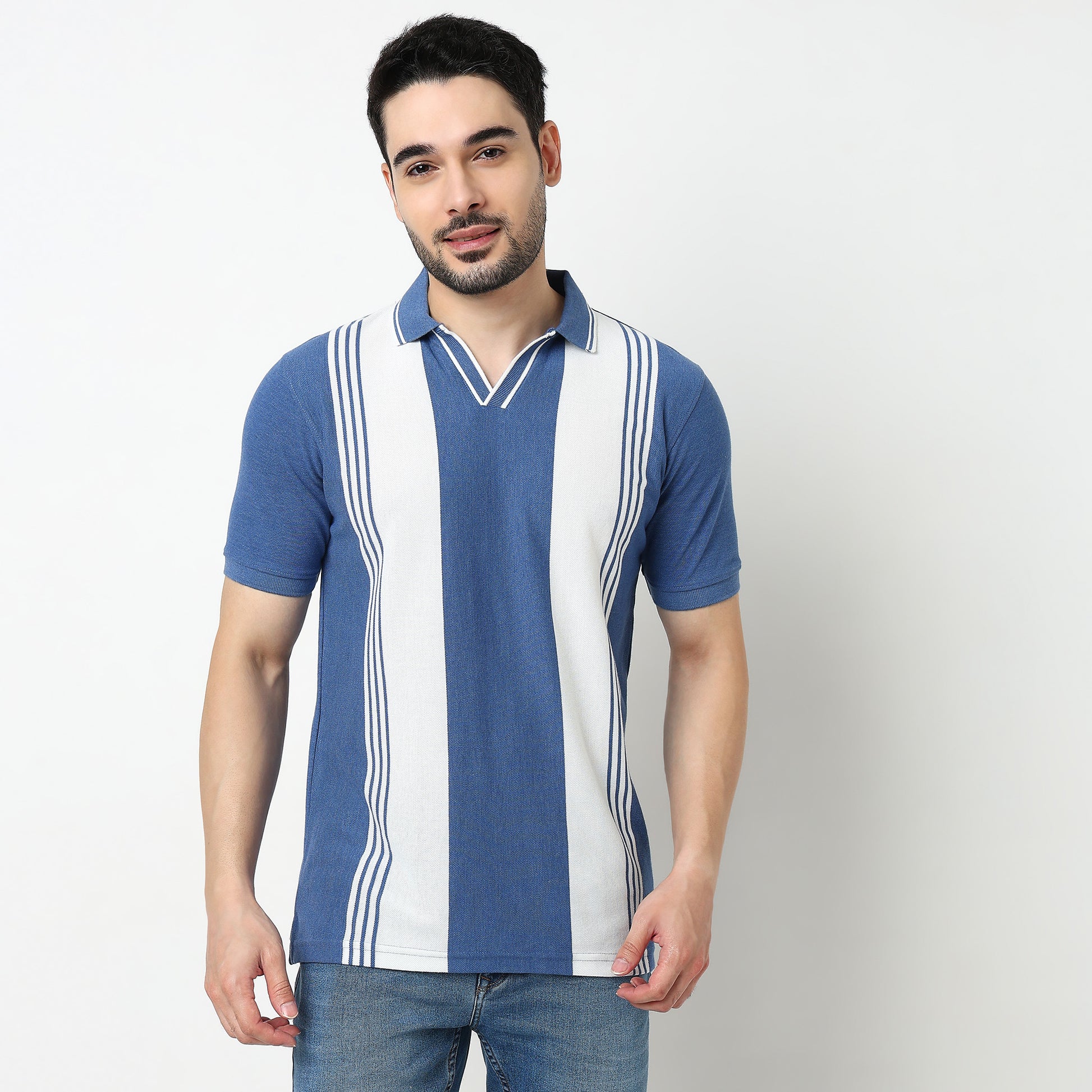 University Striped Polo T-Shirt