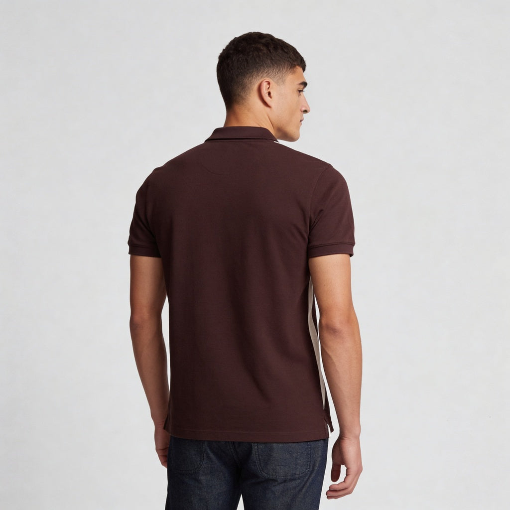 Knitted Striped University Polo T-Shirt