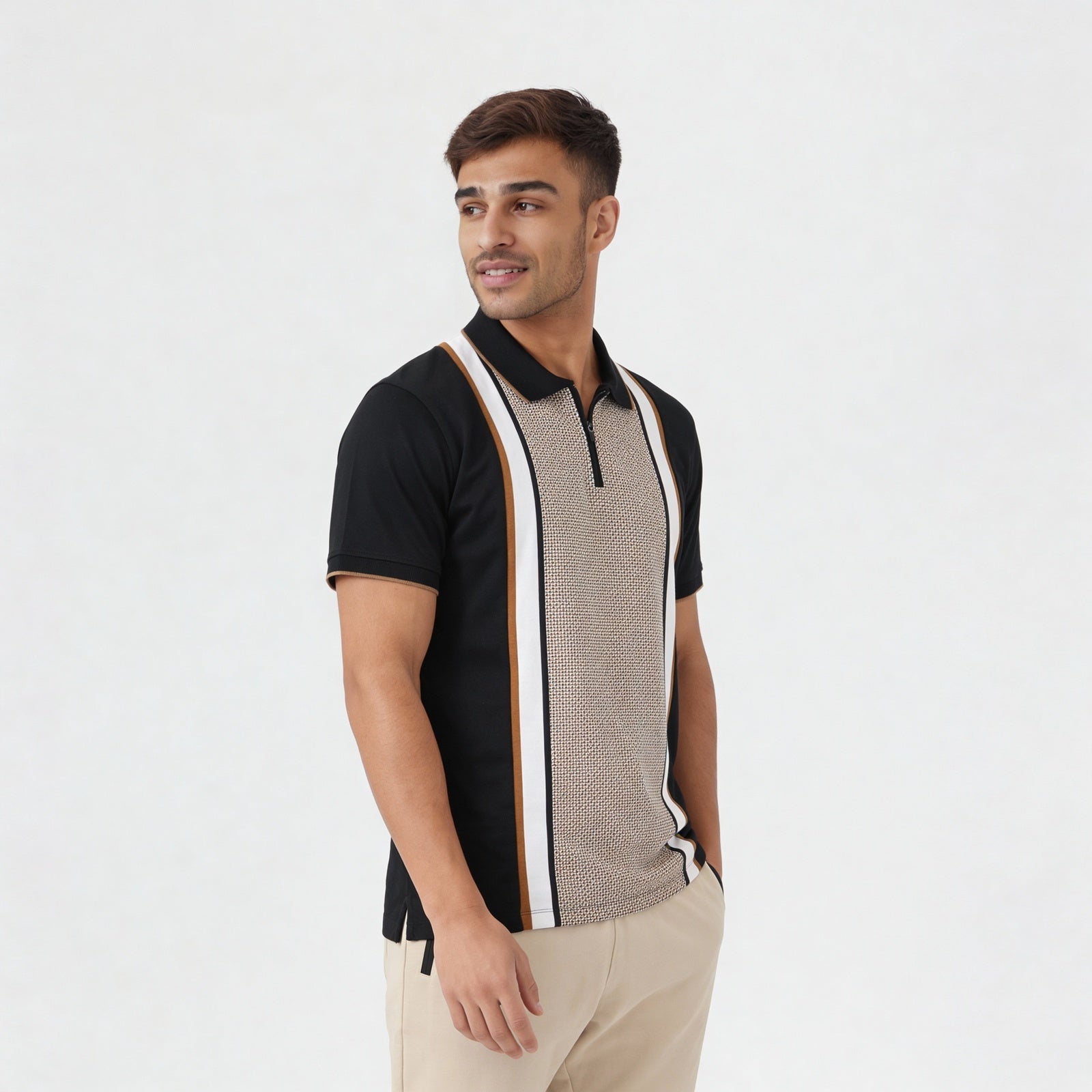 Cut And Sew University Polo T-Shirt