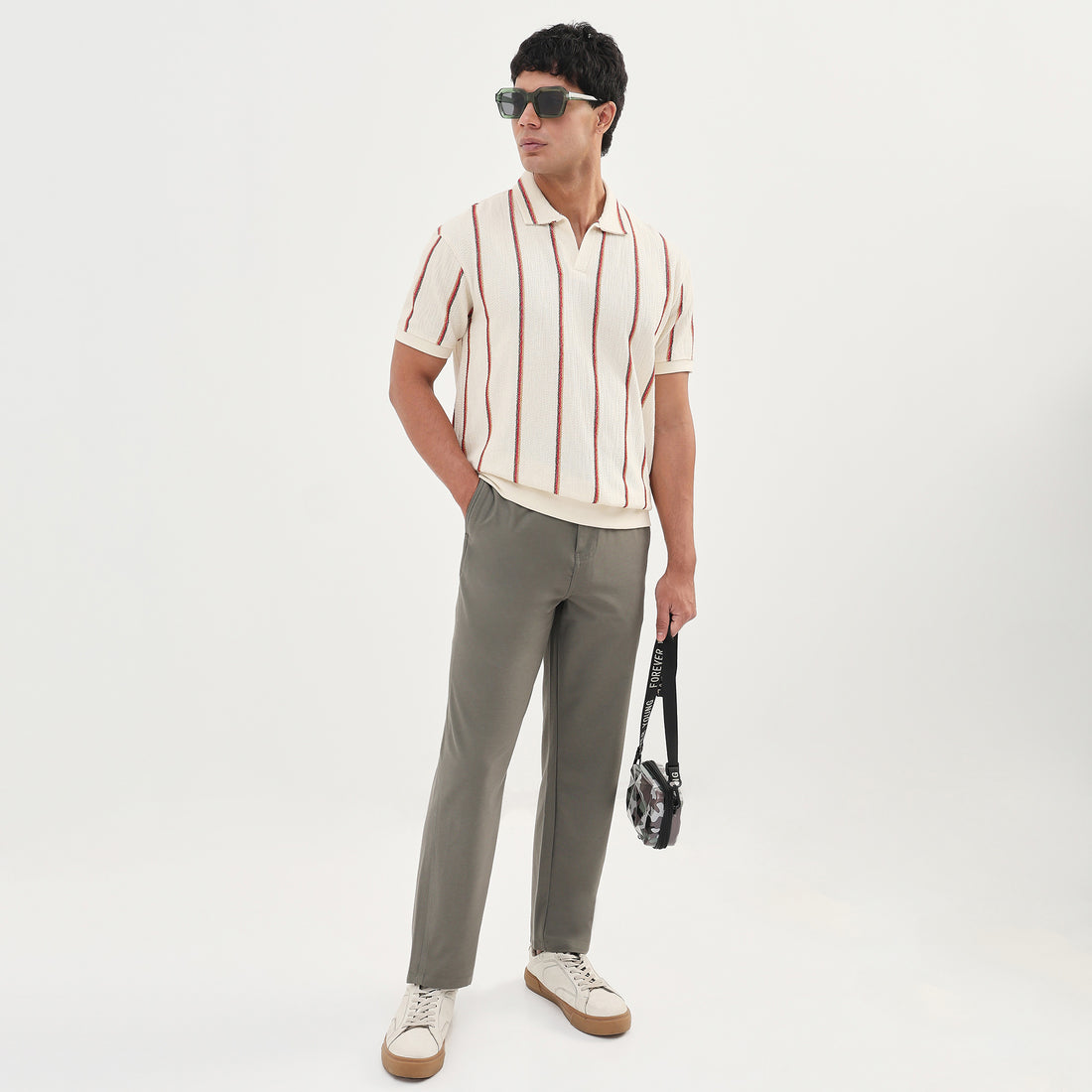 Striped Island Polo T-Shirt