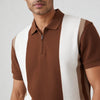 Knitted Striped University Polo T-Shirt