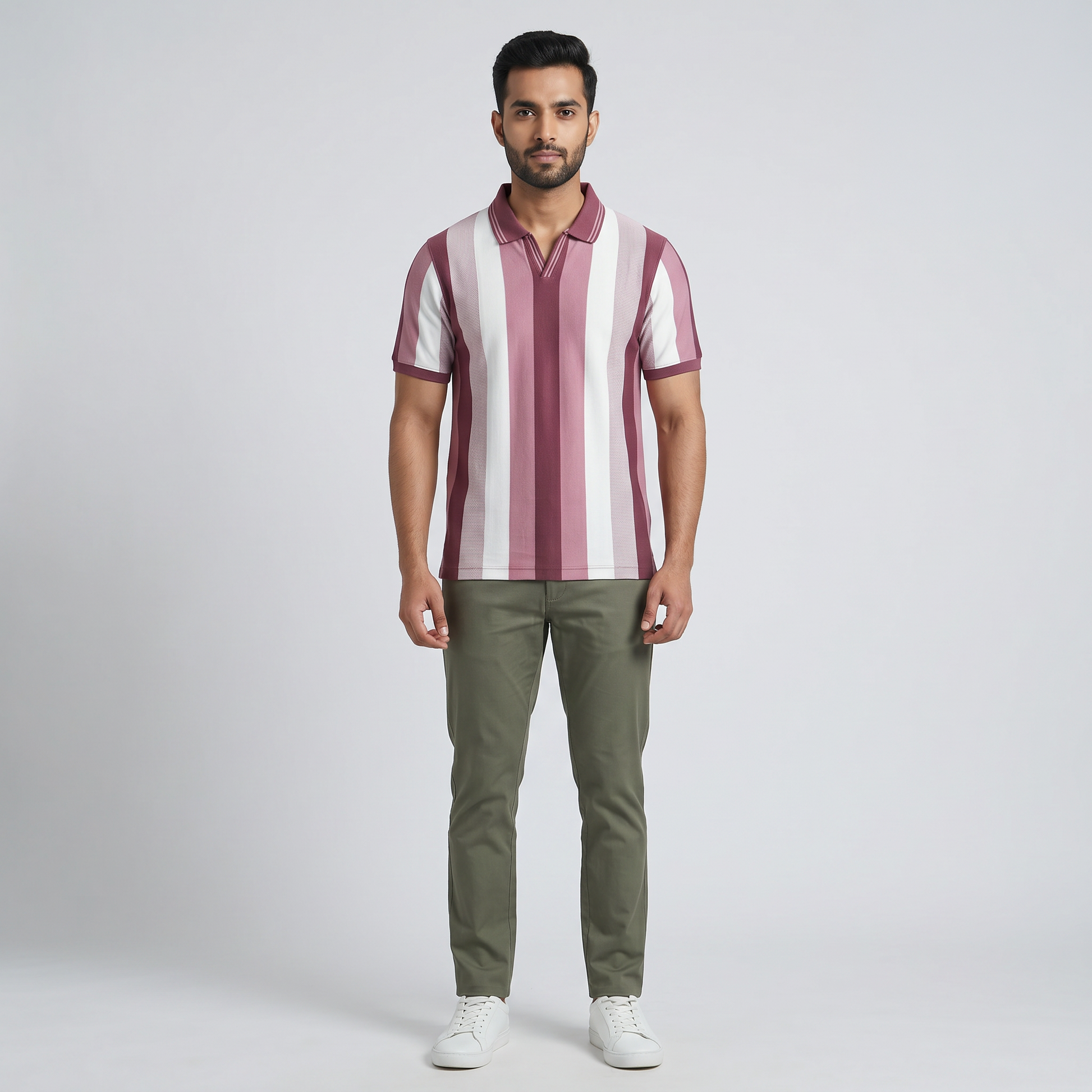 Striped University Polo T-Shirt