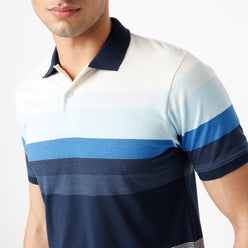 Regular Fit Striped Regular Length Polo T-Shirt