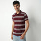 Regular Fit Striped Polo Neck Polo T-Shirt