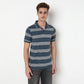 Knitted Striped Madison Polo T-Shirt