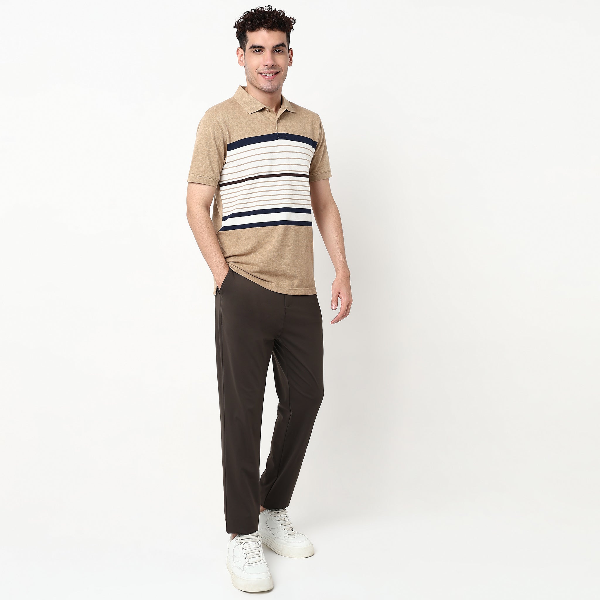 Striped Weekend Polo T-Shirt