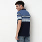 Striped Cotton Polyester Polo T-Shirt