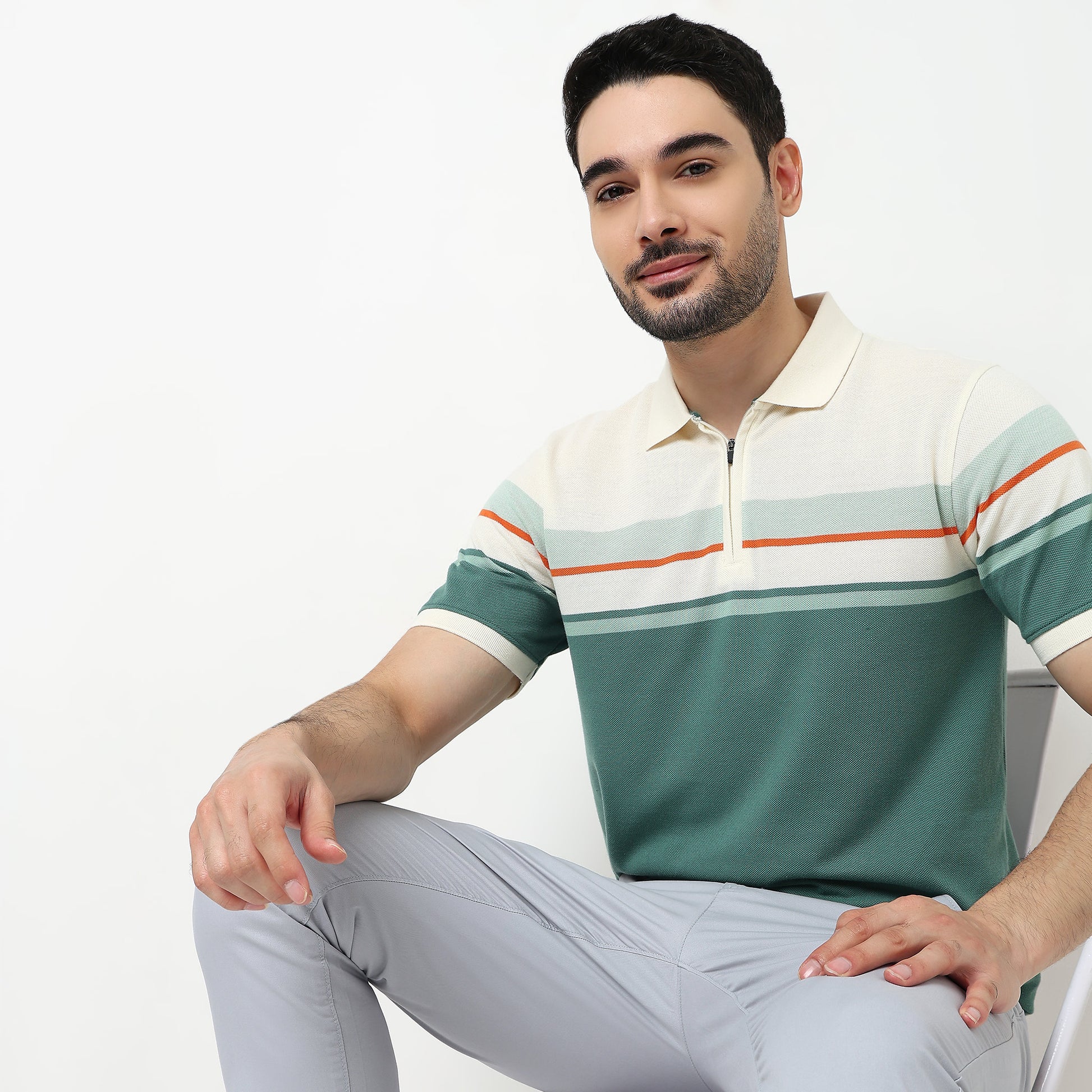Weekend Striped Polo T-Shirt