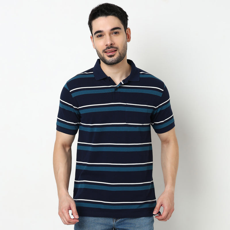 Weekend Striped Polo T-Shirt