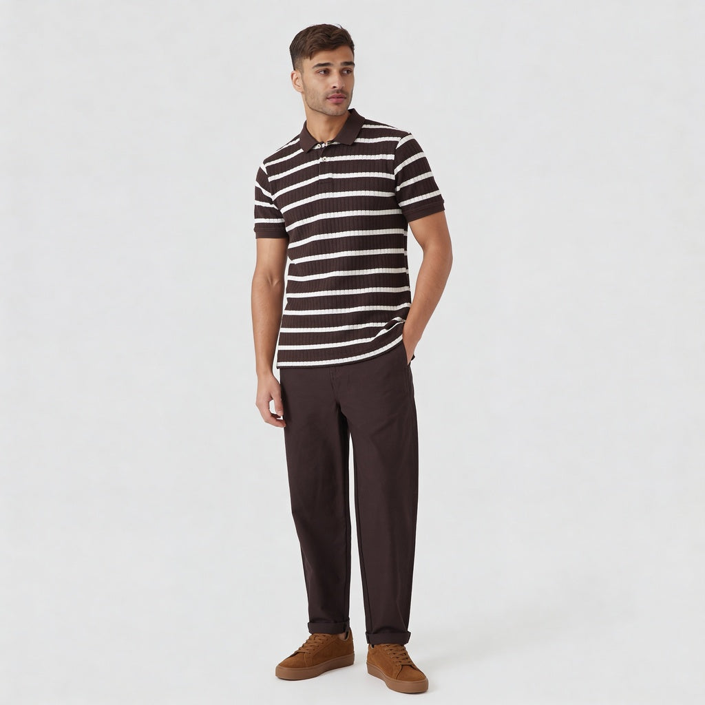 Striped Weekend Polo T-Shirt