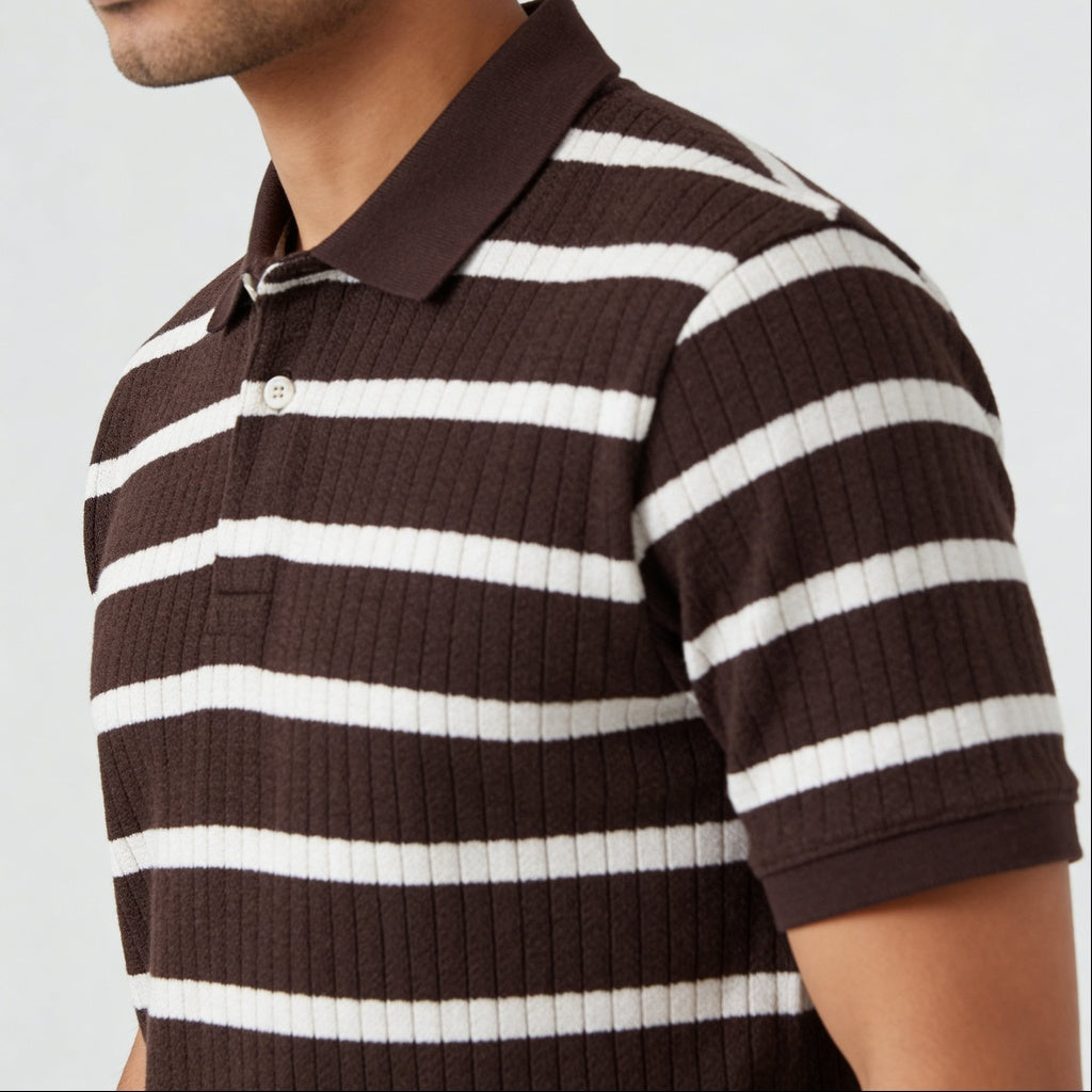 Striped Weekend Polo T-Shirt