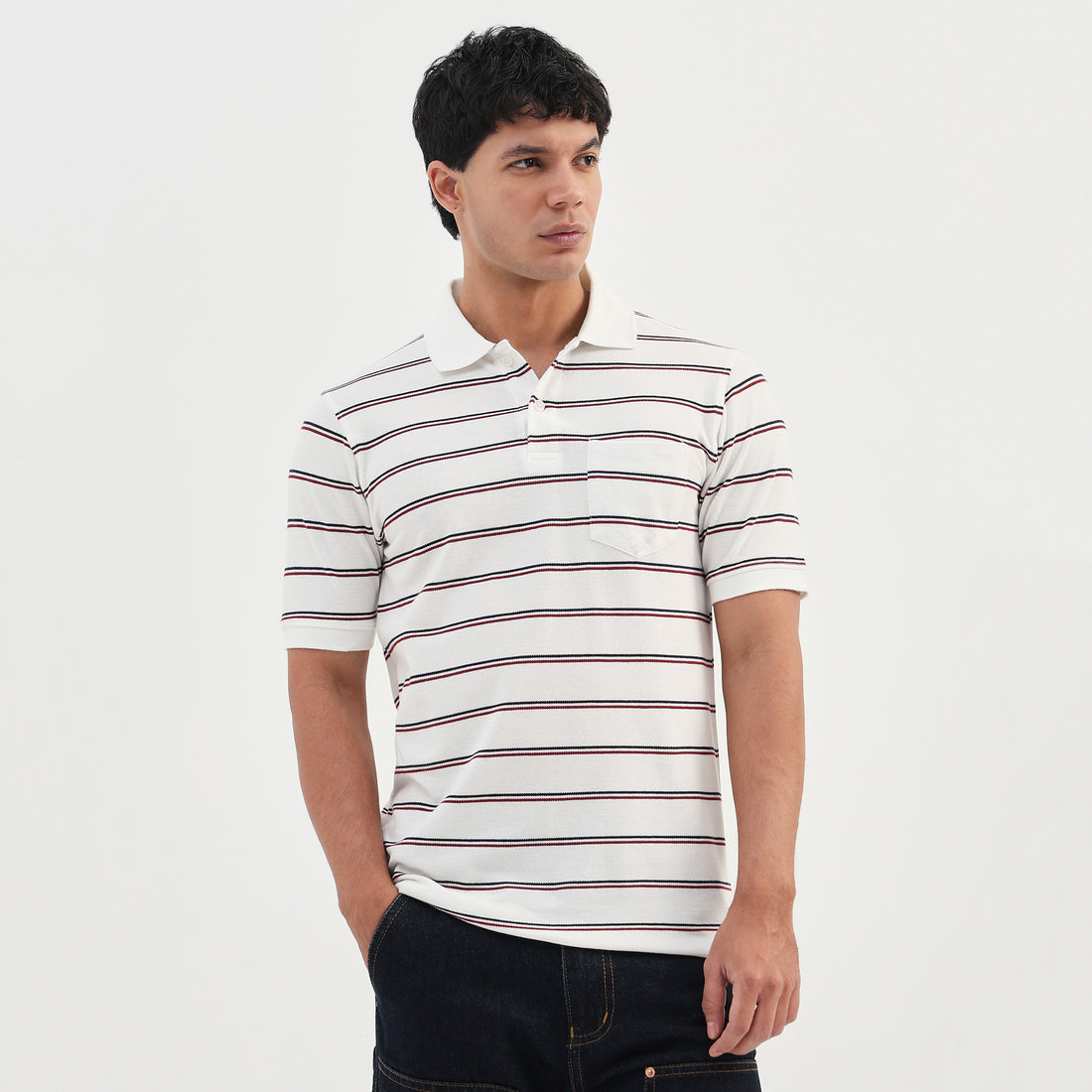 Striped Weekend Polo T-Shirt
