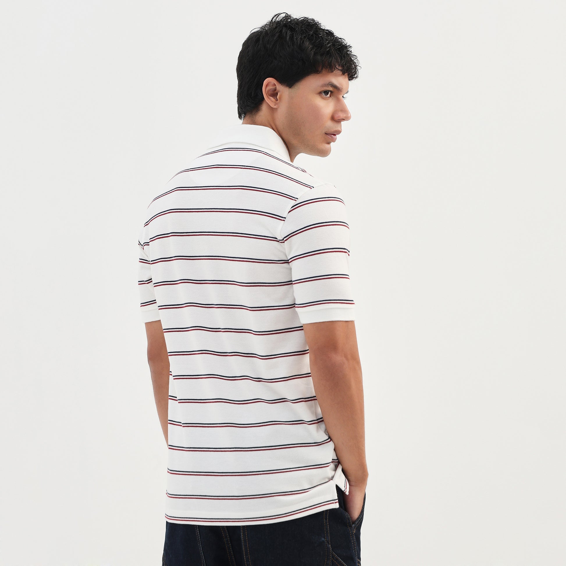 Striped Weekend Polo T-Shirt