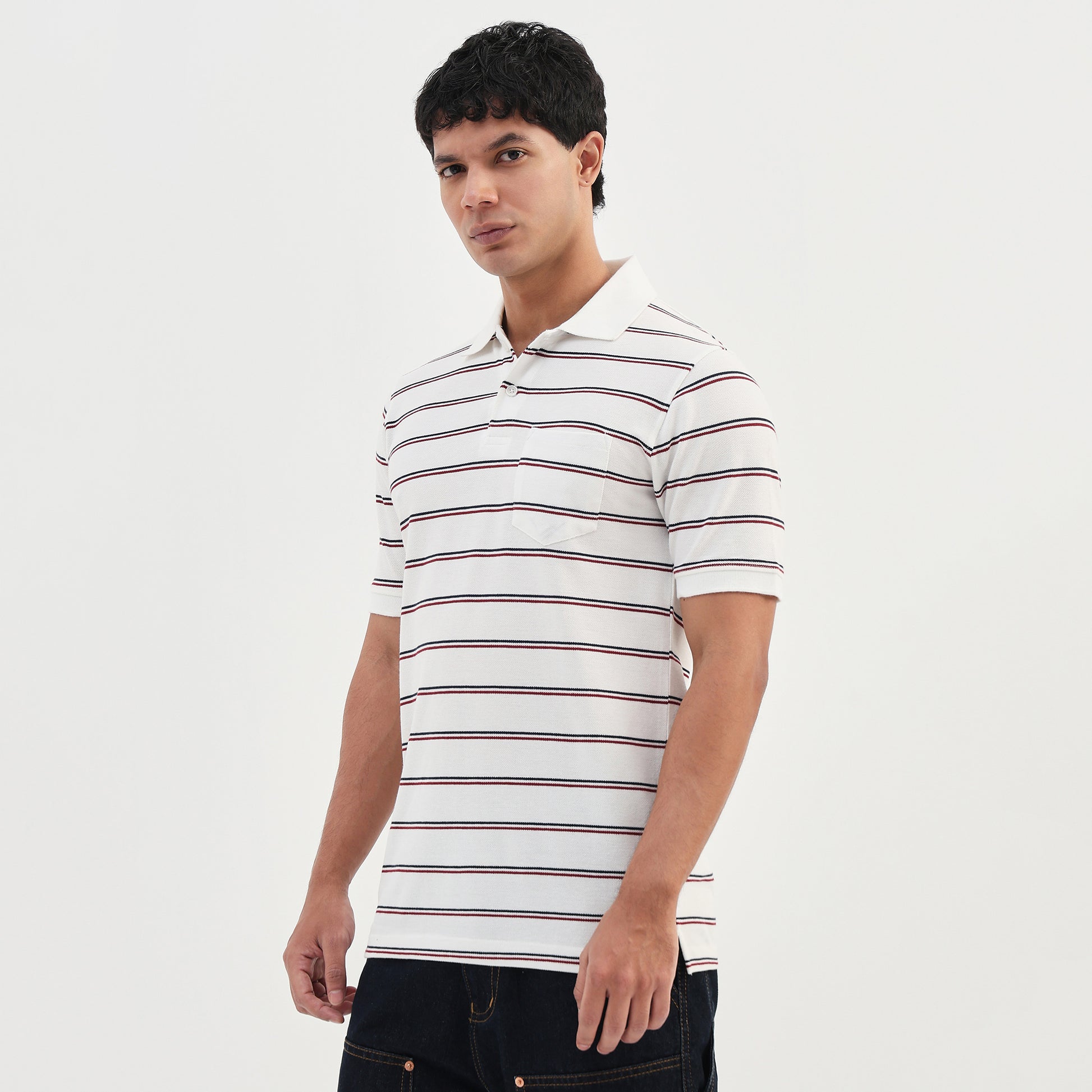 Striped Weekend Polo T-Shirt