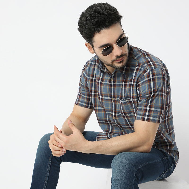 Regular Fit Checkered Shirt