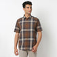Country Slub Checkered Half Sleeve Shirt