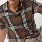 Country Slub Checkered Half Sleeve Shirt