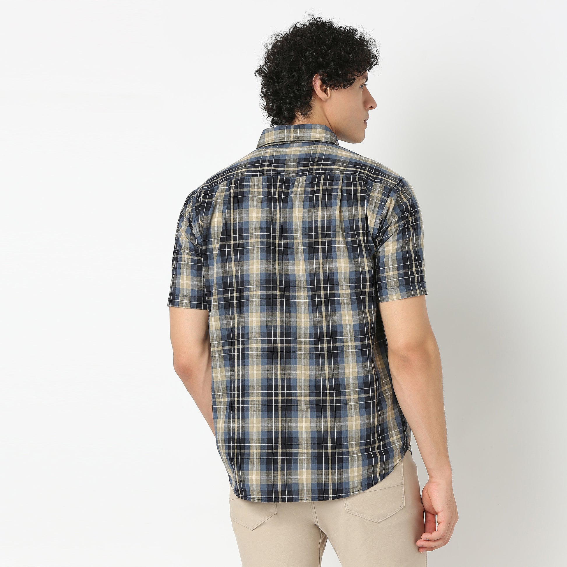 Collar Checkered Shirt