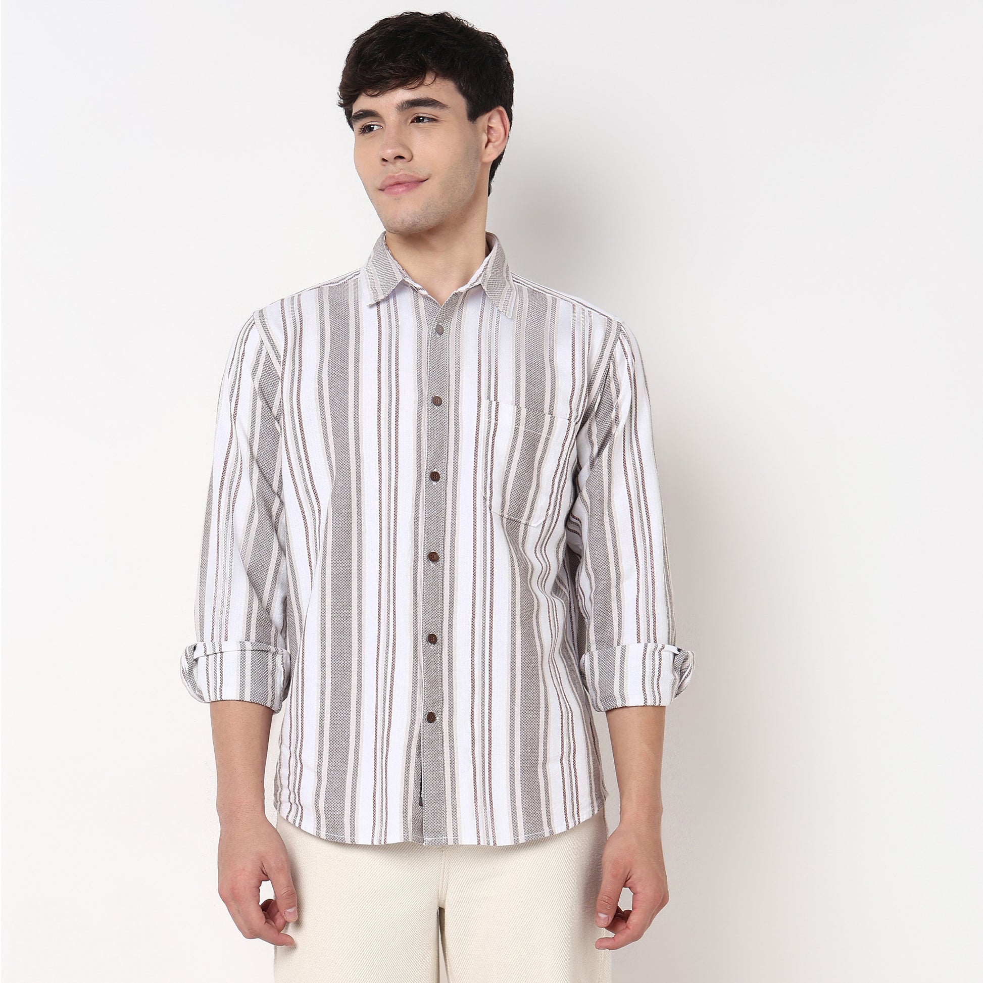 Cotton Striped Nottingham Shirt