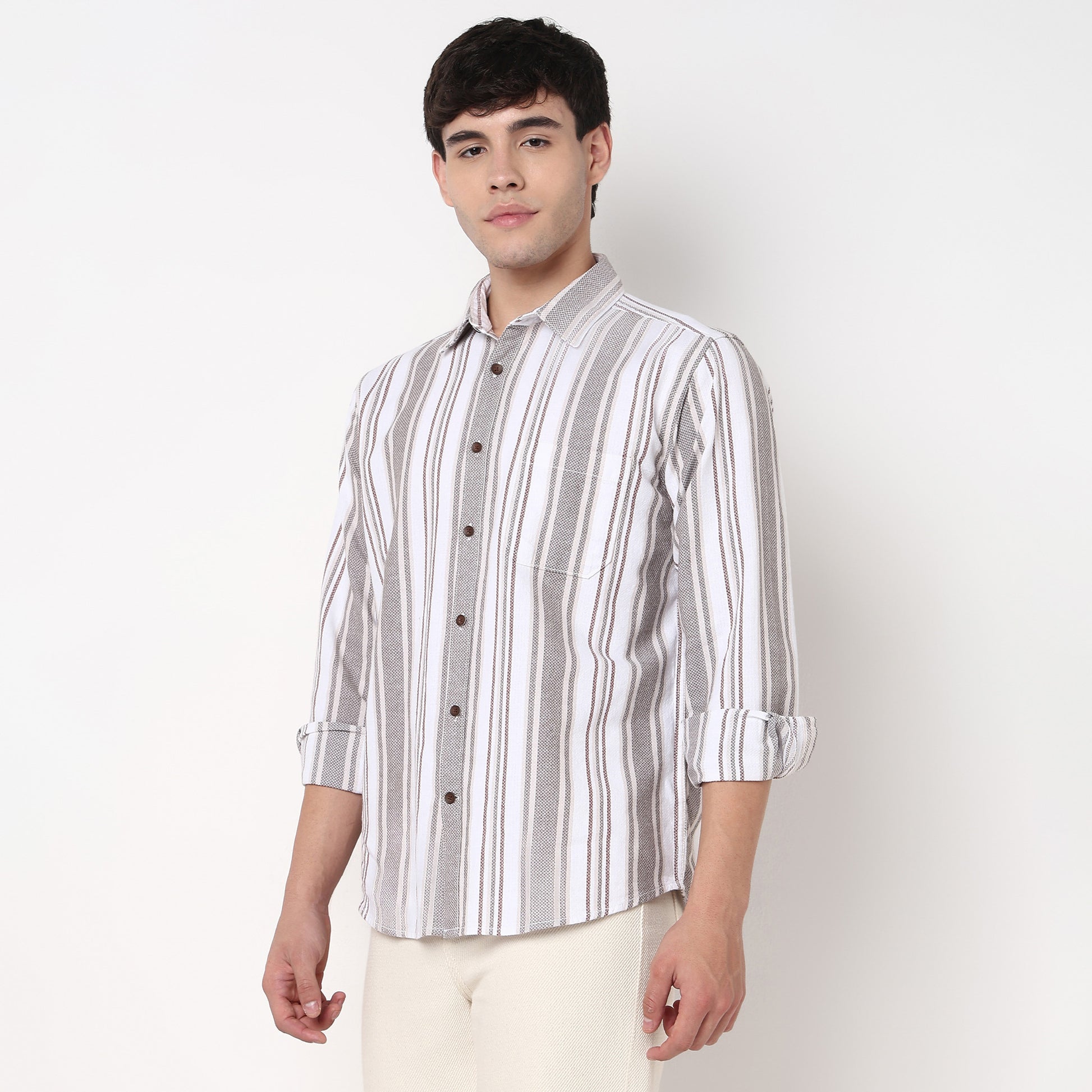 Cotton Striped Nottingham Shirt
