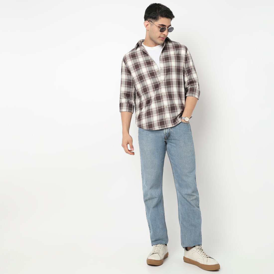 Cotton Checkered Ultra Soft Twill Shirt