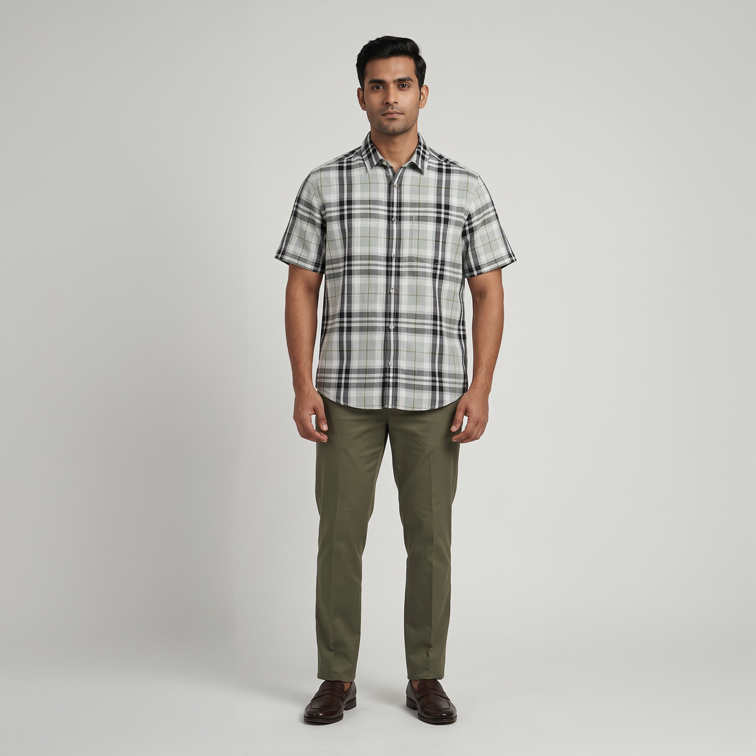 Cotton Checkered Shirt