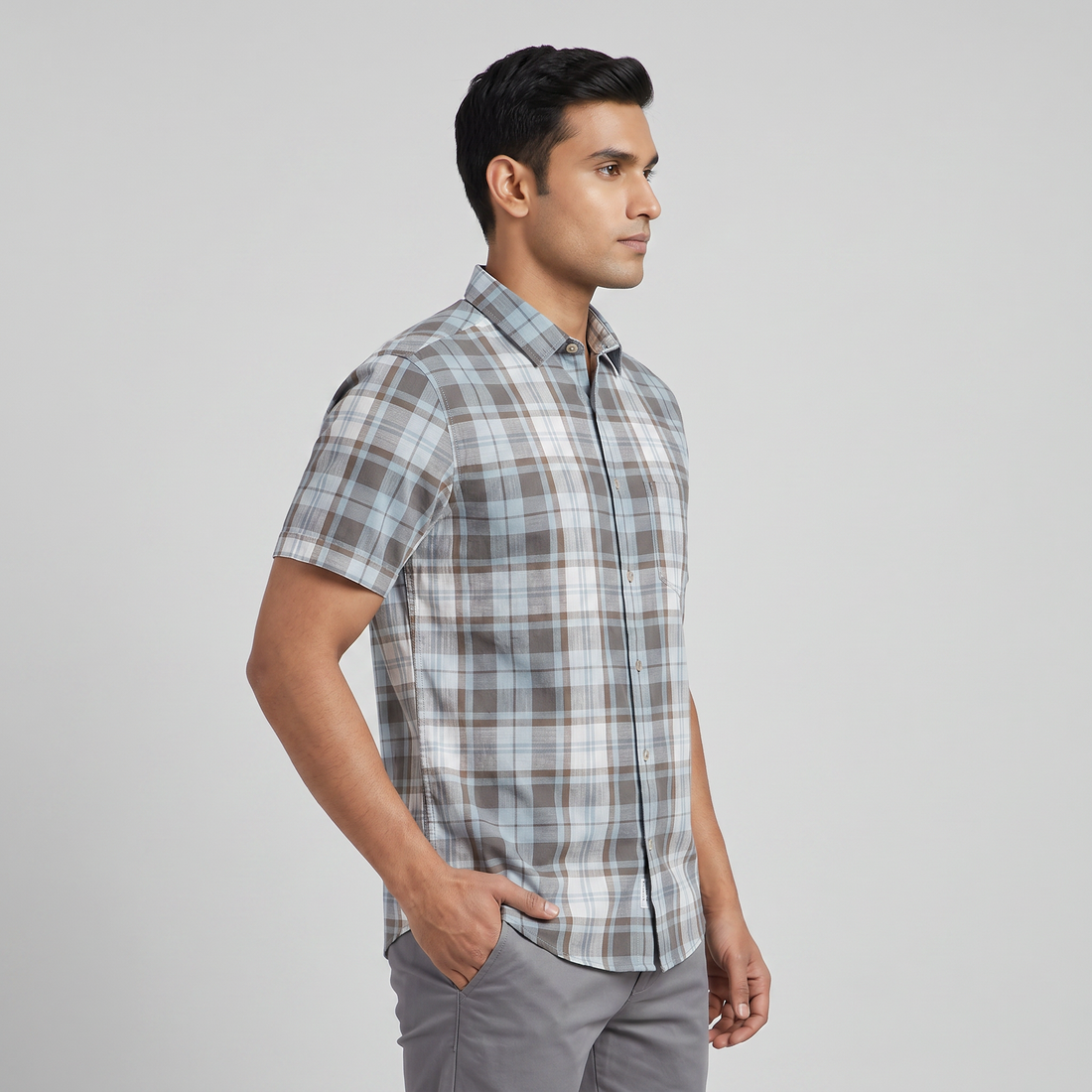 Cotton Checkered Shirt