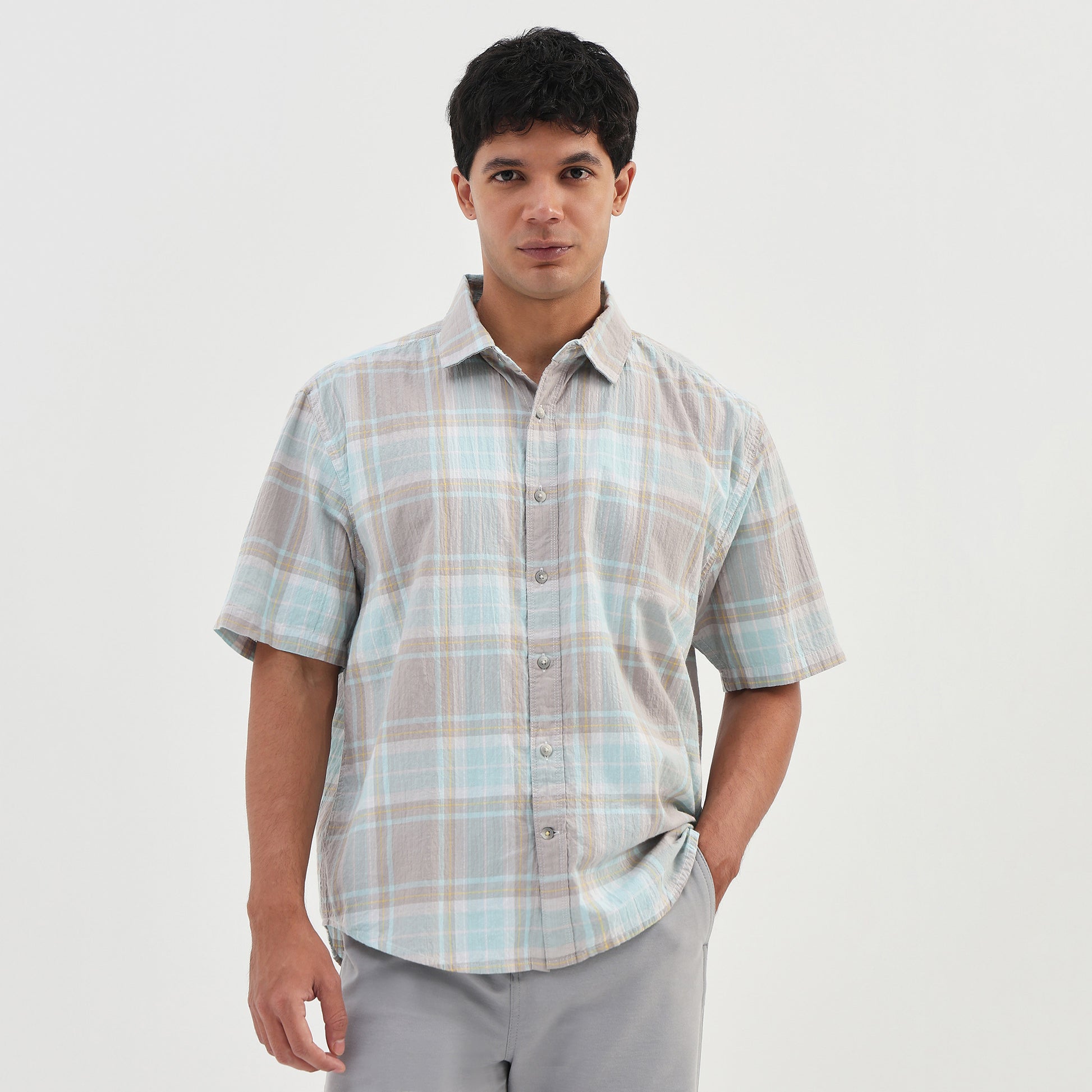 Cotton Checkered Spectra Shirt