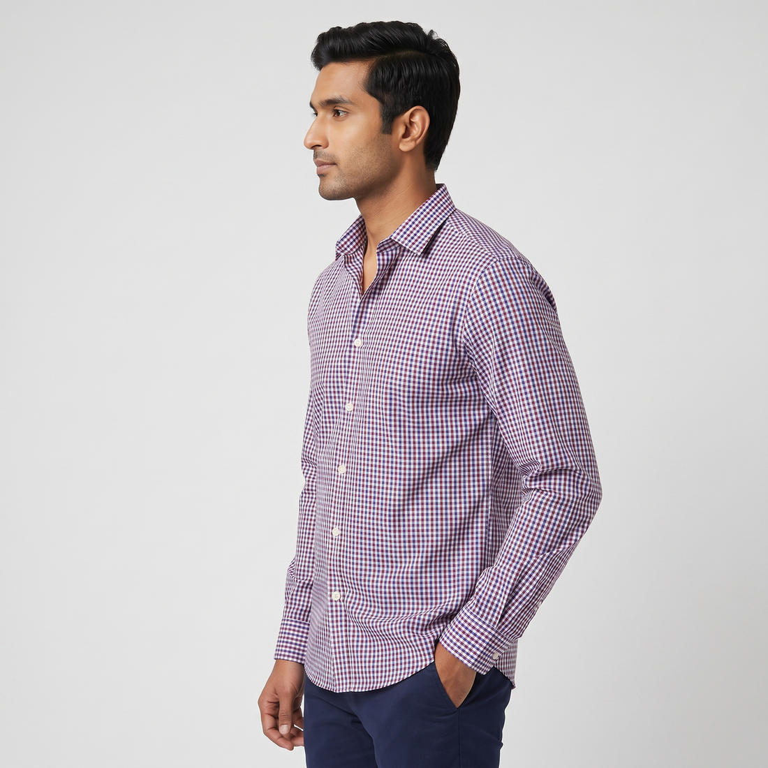 Cotton Checkered Shirt