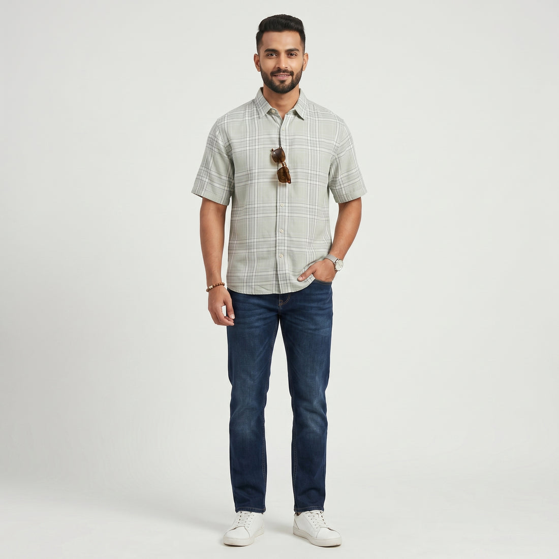 Cotton Checkered Shirt