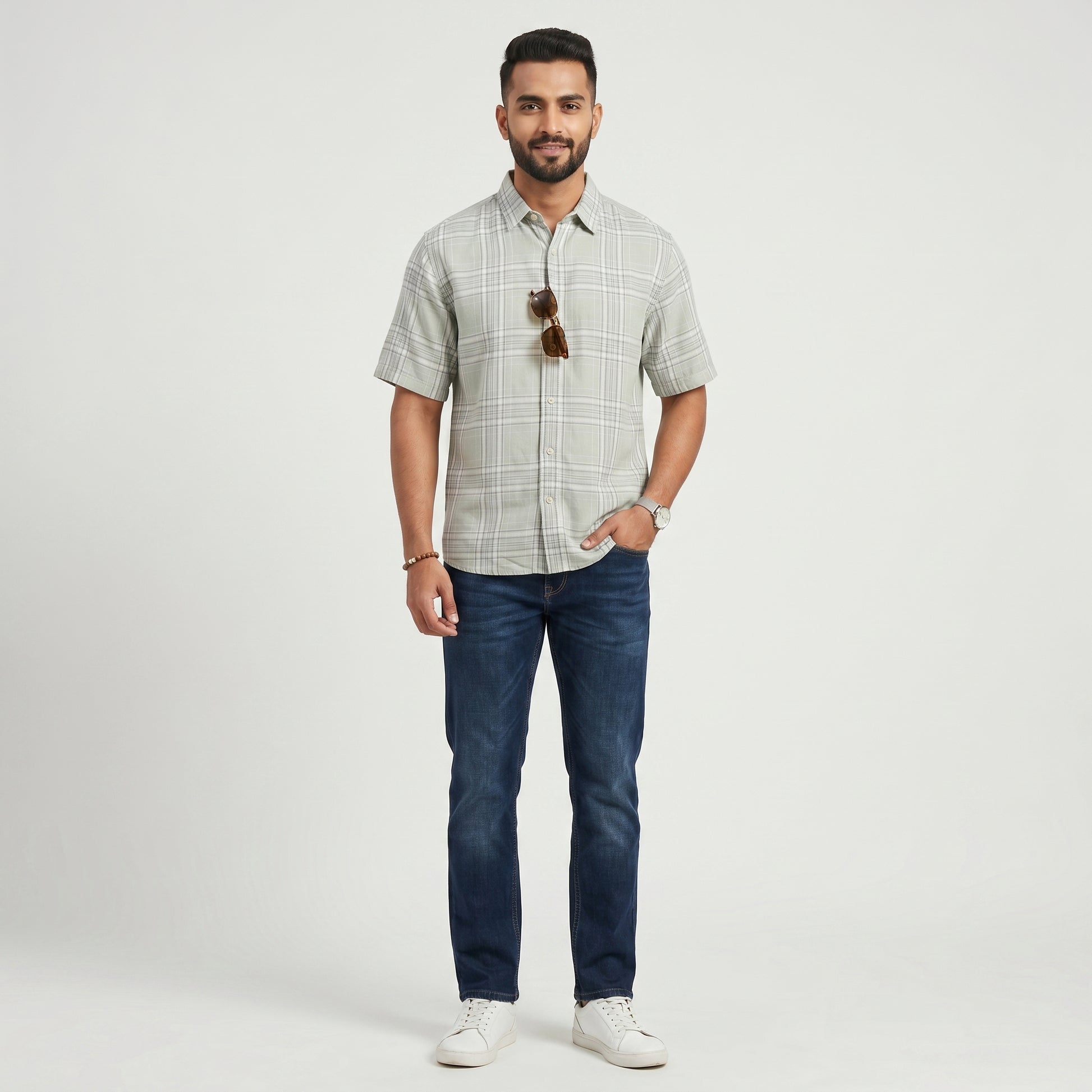 Cotton Checkered Shirt