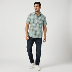 Cotton Checkered Shirt