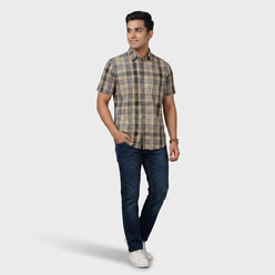Cotton Checkered Shirt