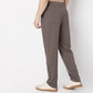 Regular Fit Solid Mid Rise Trousers