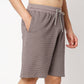 Regular Fit Structured Mid Rise Shorts