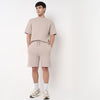 Above Knee Solid Structured Uniset Shorts