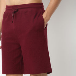 Above Knee Solid Structured Uniset Shorts