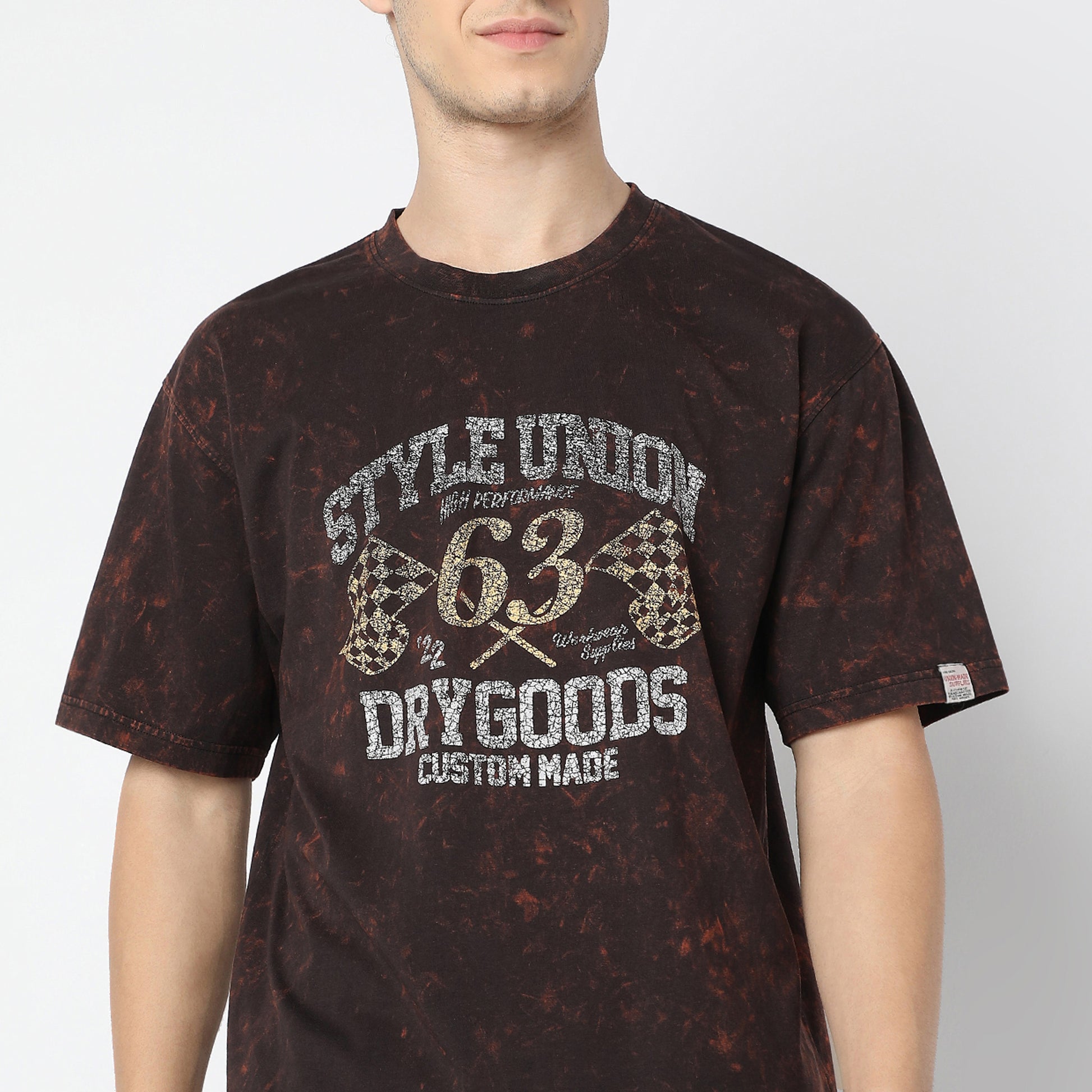 Oversized Crew Neck Modern Street Union Graphic T-Shirt