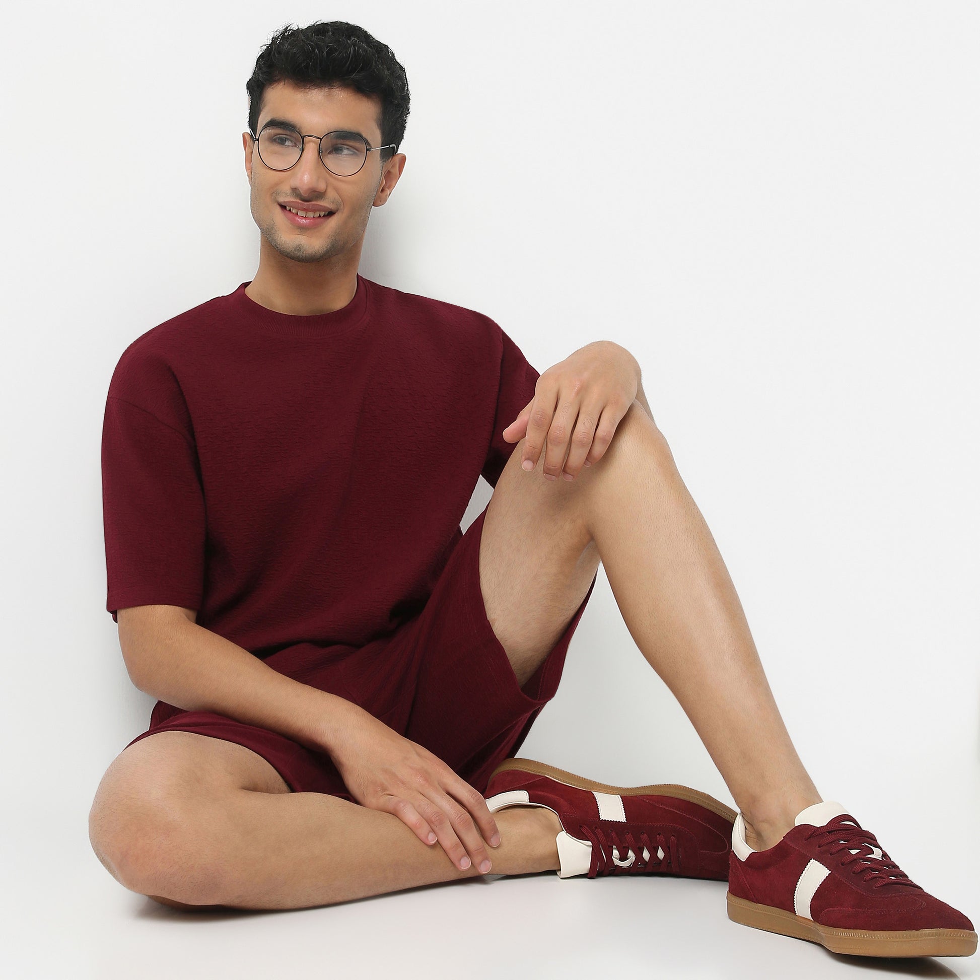 Oversize Structured Crew Neck T-Shirt