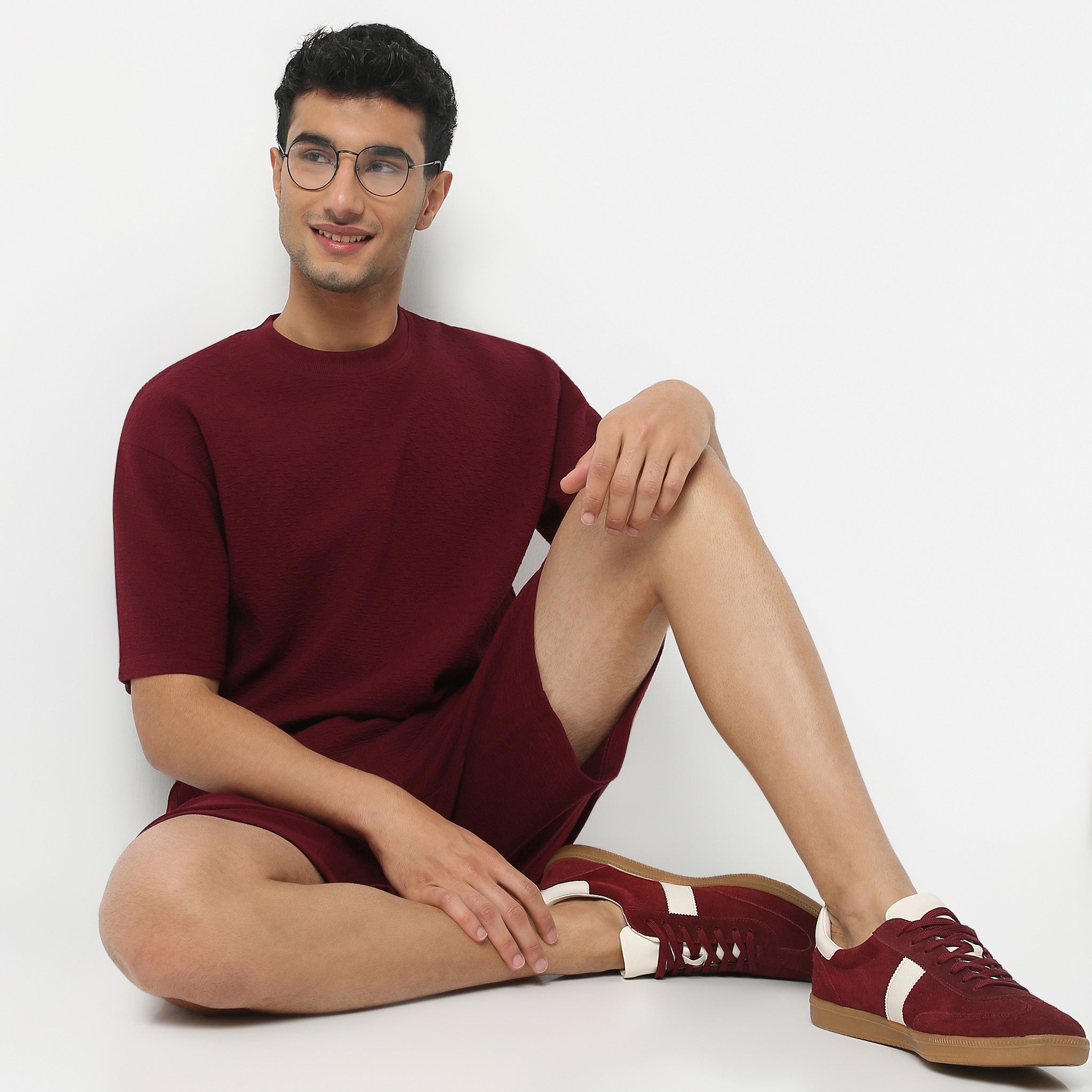 Oversize Structured Crew Neck T-Shirt