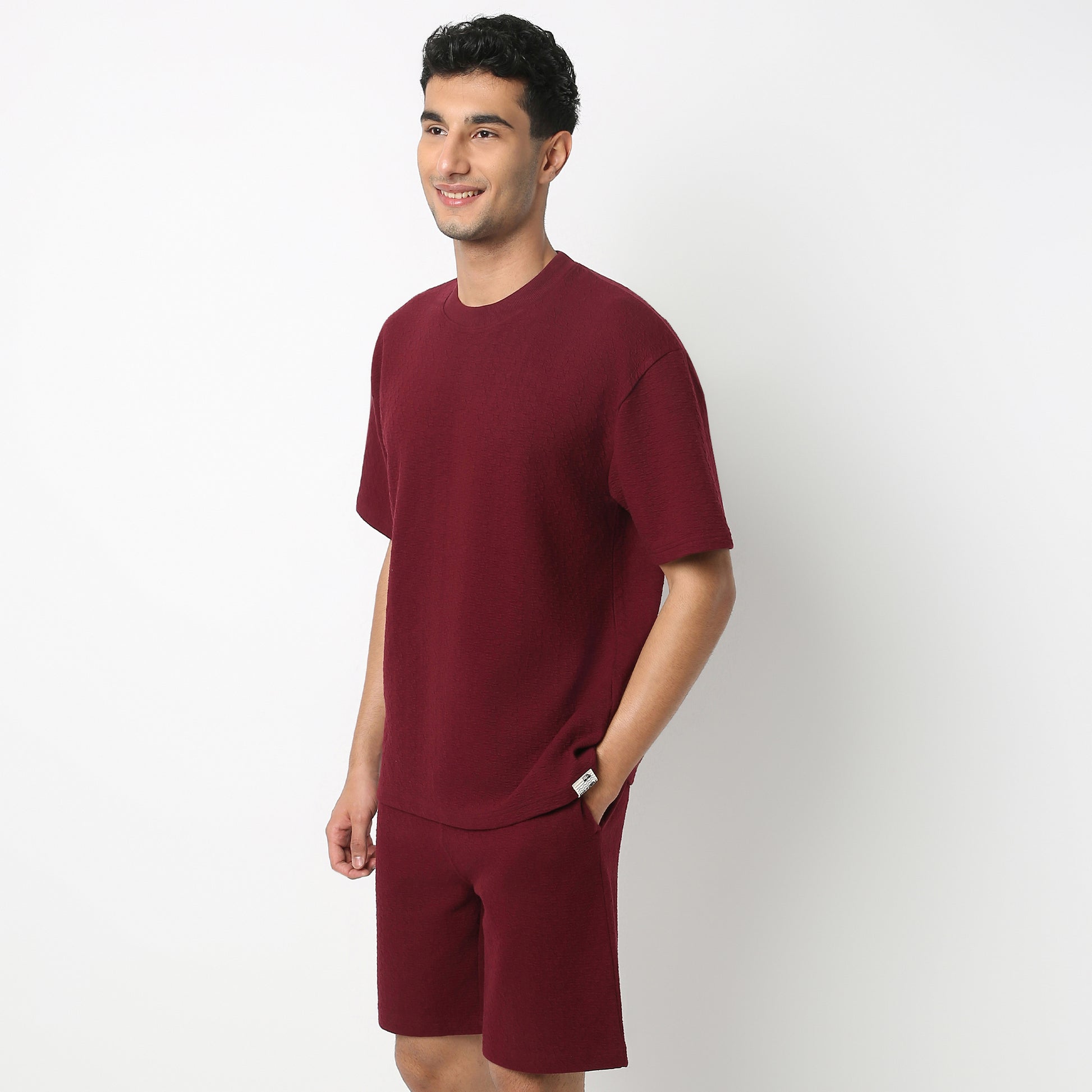 Oversize Structured Crew Neck T-Shirt
