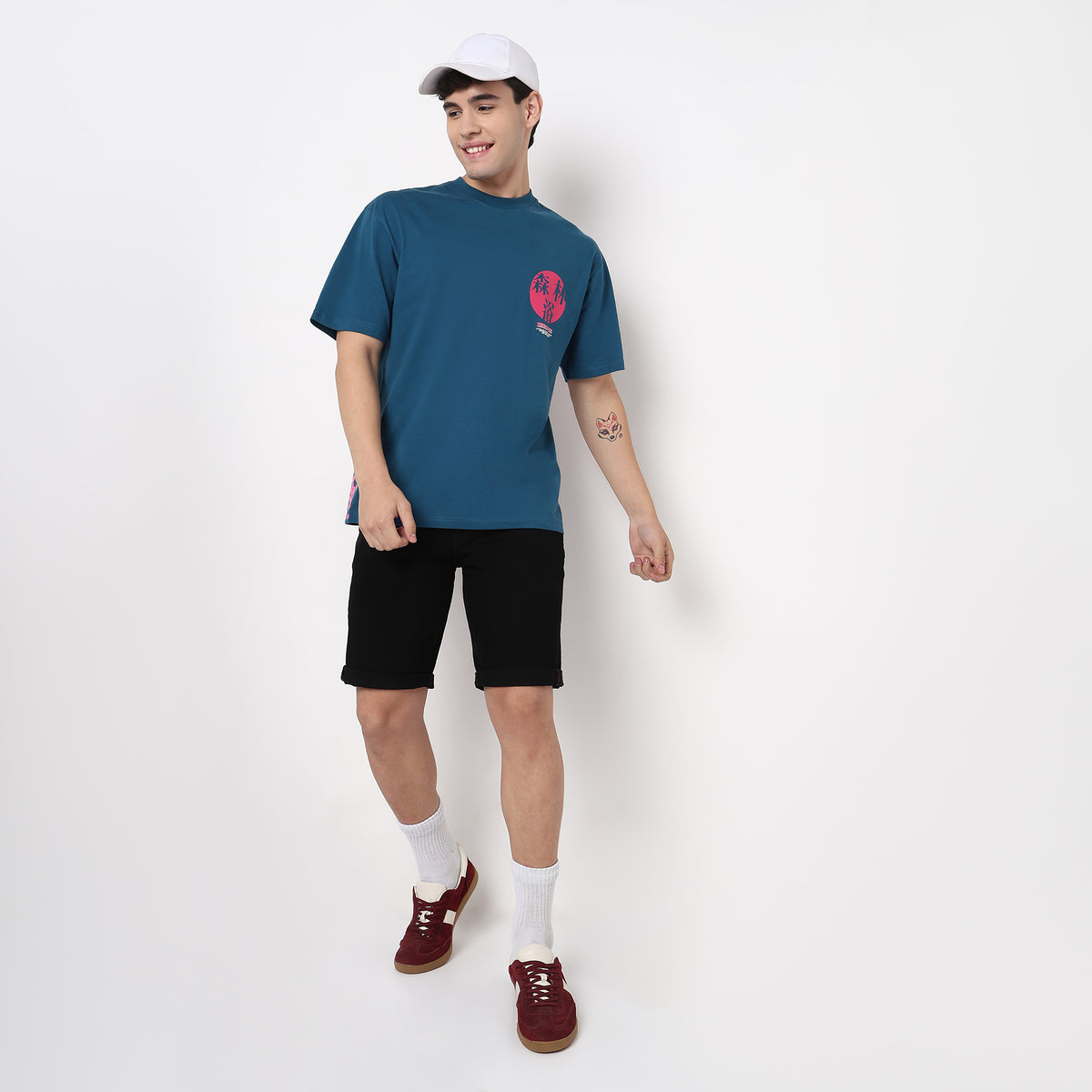 Order Now Men Graphic Crew Neck Oversize Casual Wear Karaoke Tee by Style Union
