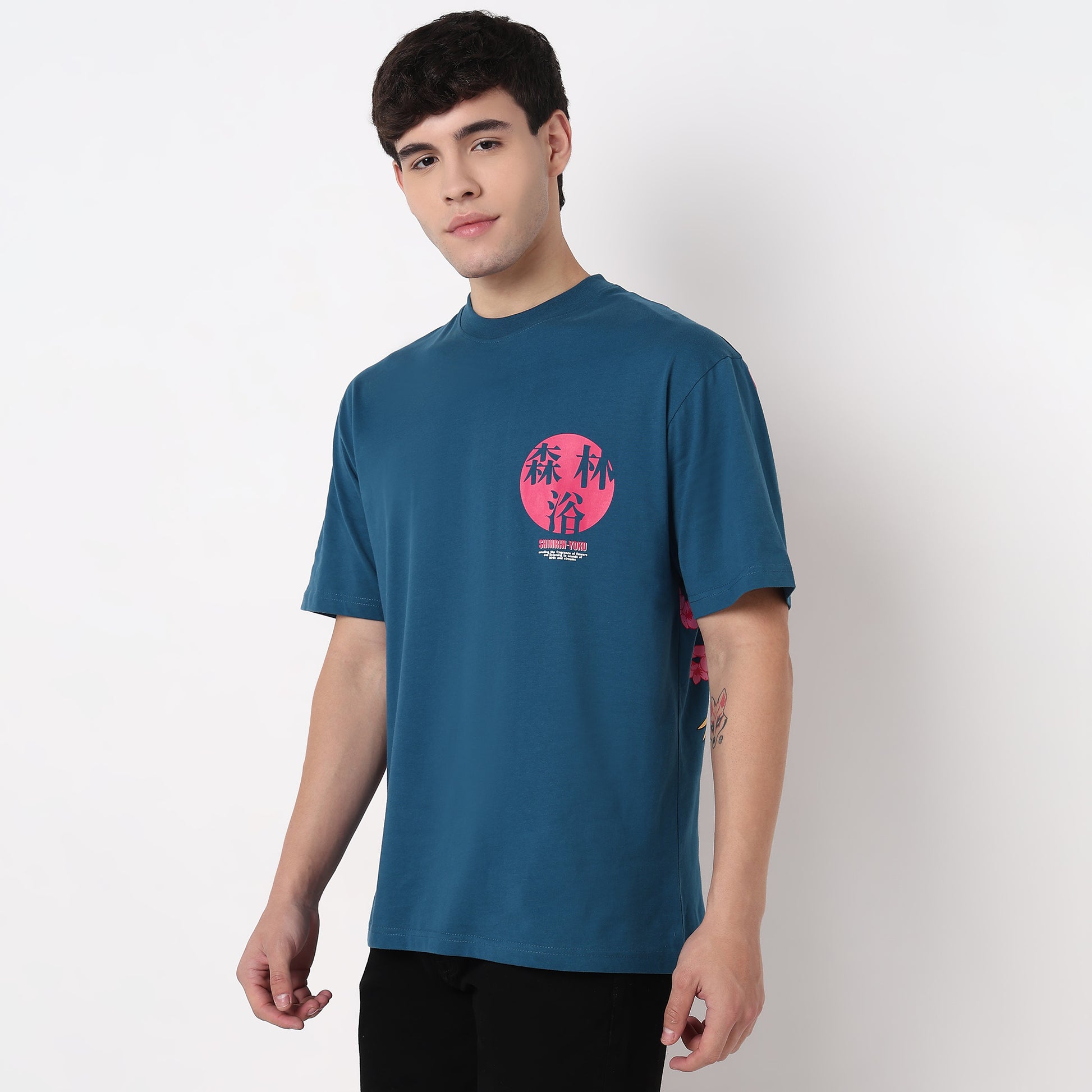 Order Now Men Graphic Crew Neck Oversize Casual Wear Karaoke Tee by Style Union