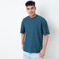 Crew Neck Structured Baggy T-Shirt