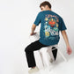 Knitted Graphic Crew Neck Oversize Karaoke T-Shirt