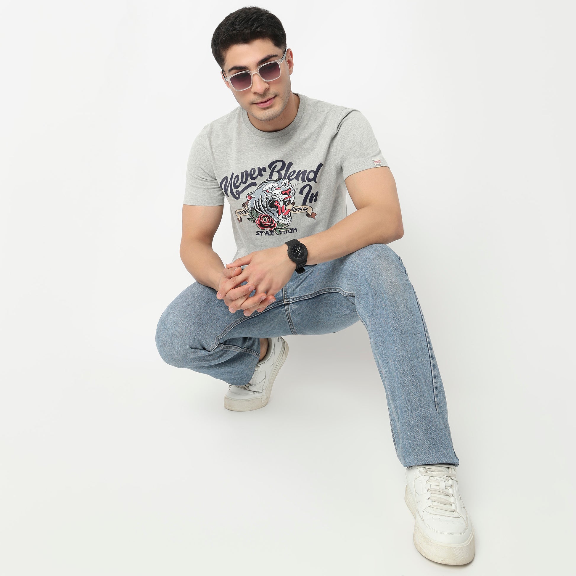 Crew Neck Graphic T-Shirt