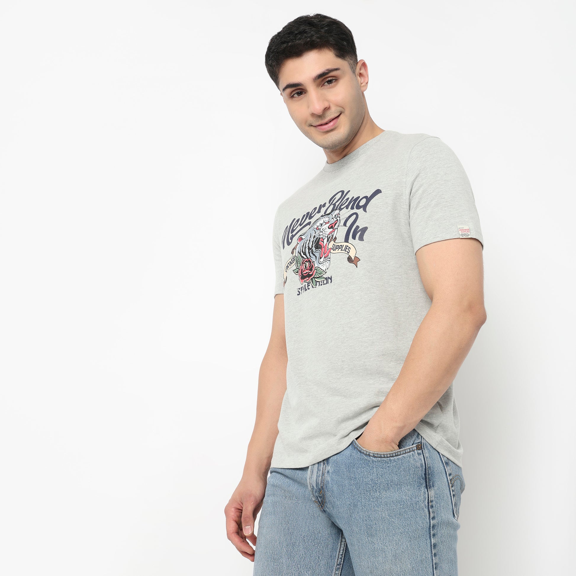 Crew Neck Graphic T-Shirt