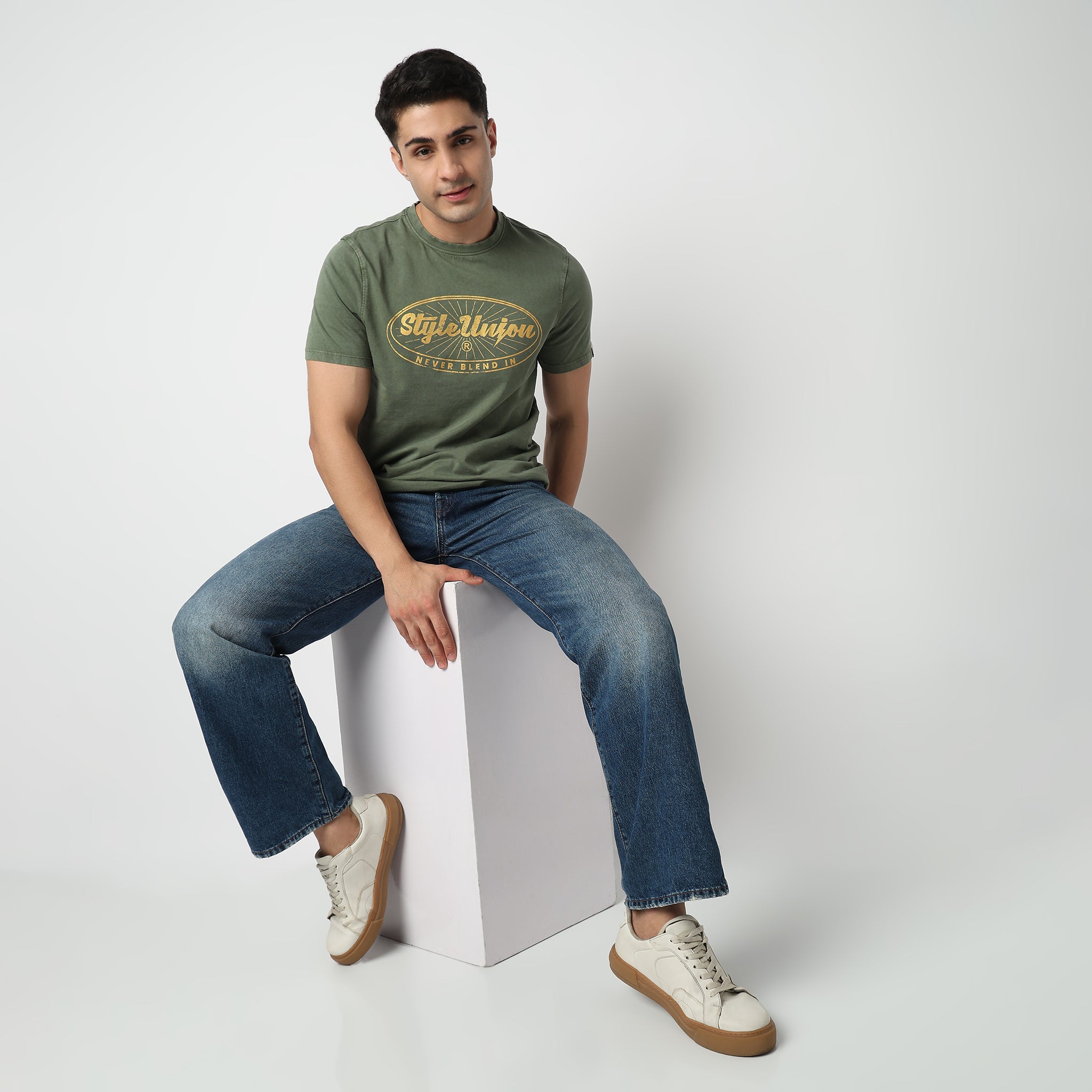 Cotton Graphic Crew Neck T-Shirt