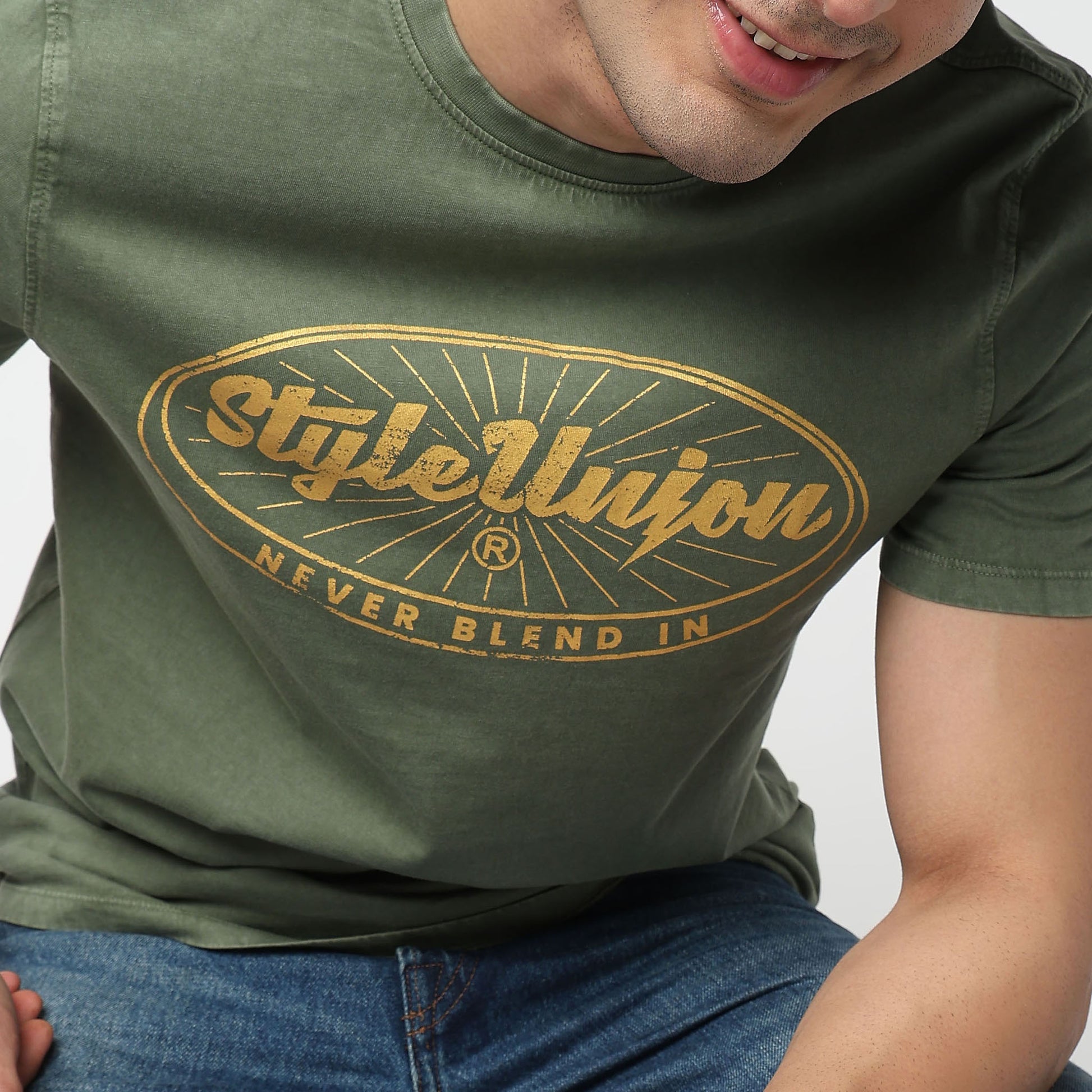 Cotton Graphic Crew Neck T-Shirt